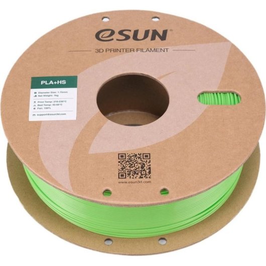 Filamento PLA eSUN PLA+HS175O-V1P1 Verde 1,75 mm Alta Velocidade Uniforme