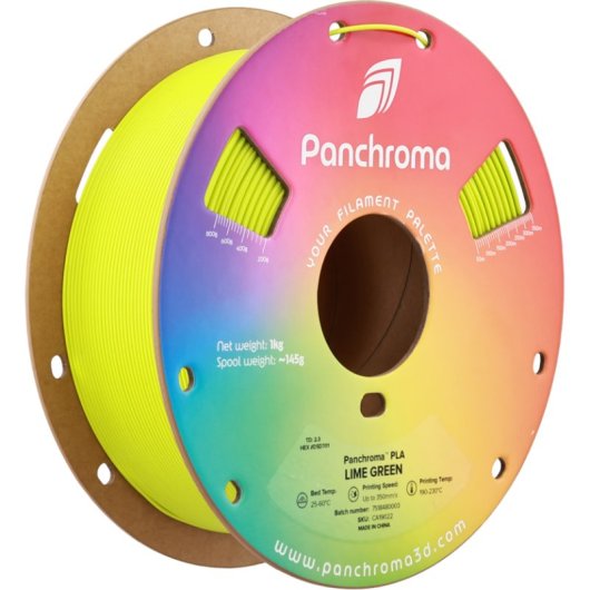 Filamento PLA Polymaker Panchroma Basic Verde 1,75 mm Fácil Impresión Alta Velocidad Bambu Lab
