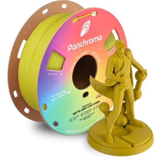 Filamento PLA Polymaker Panchroma Matte Verde 1,75 mm Superficie Opaca Facile Stampa