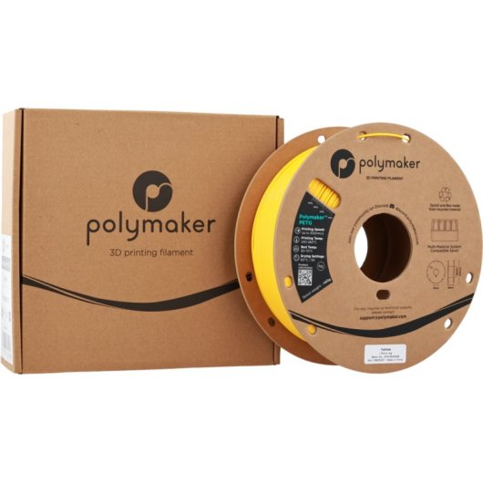 Filamento PETG Polymaker PB05007 Amarelo 1,75 mm Alta Velocidade UV