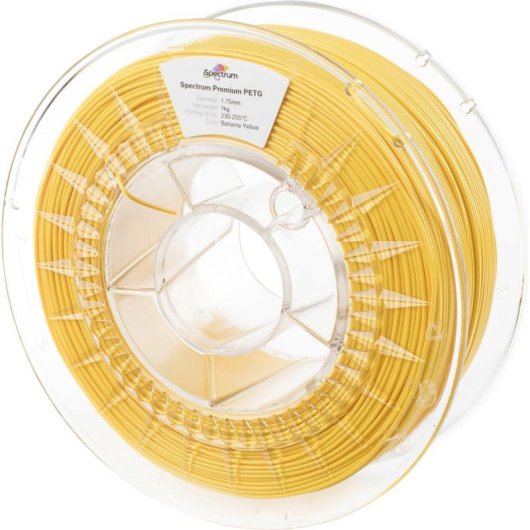 Filamento PETG Spectrum 80060 Amarillo 1,75 mm Alta Transparencia y Resistencia