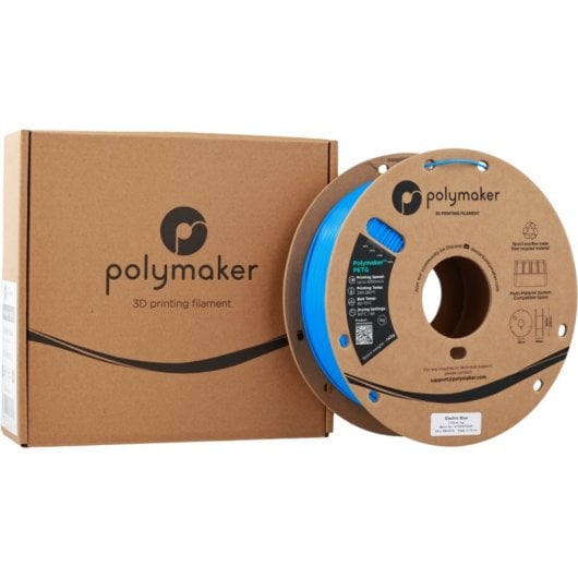 Filamento PETG Polymaker PB05012 Azul 1,75 mm Alta Velocidade Resistência UV