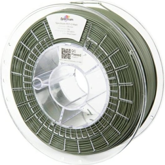 Filament PET-G Spectrum 80548 Matt Gruen 1,75 mm Matte Oberfläche Hohe Steifigkeit