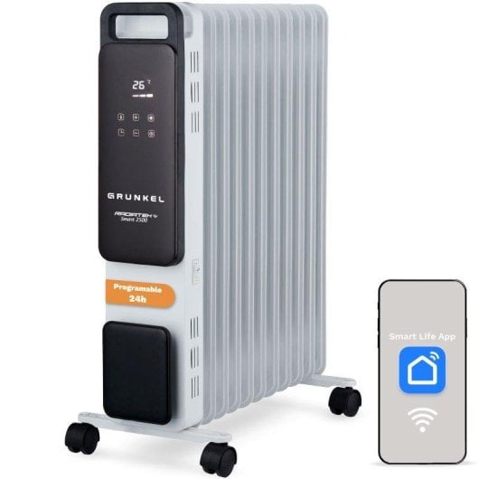 Radiador Elétrico Grunkel Rd-2500pro 2500W Wifi Programação 24h