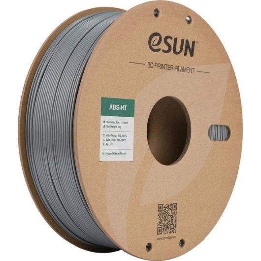 Filamento ABS eSUN ABS-HT Gris Plateado 1,75 mm Alta Temperatura Tenaz