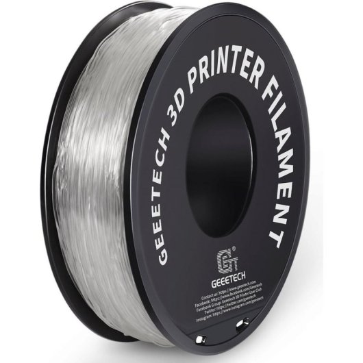 Filamento TPU GEEETECH 700-001-1146 Trasparente 1,75 mm Alta Elasticità