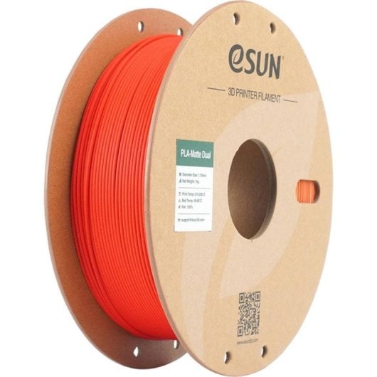 Filament PLA eSUN PLA-Matte Dual PLA-MTD175B-RY1P1 Multicolore 1,75 mm Bicolore Mat Facile Impression