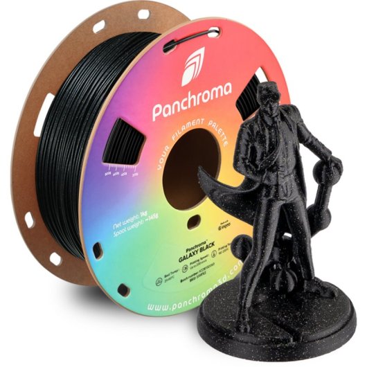 Filamento PLA Polymaker Panchroma Galaxy Negro 1,75 mm Brillo Metálico