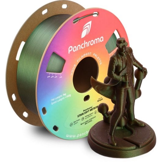 Filamento PLA Polymaker Panchroma Starlight Especial 1,75 mm Efeito Brilho Cor Variável