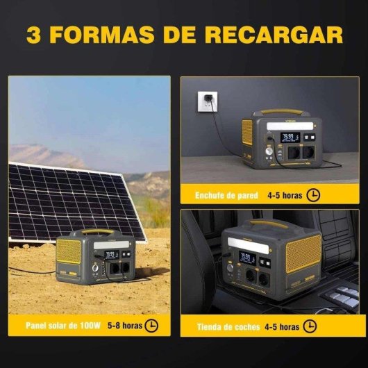 Estación de energía VTOMAN Jump 600X 299Wh 2 puertos AC 6 salidas USB/DC Batería LiFePO4 Protección avanzada