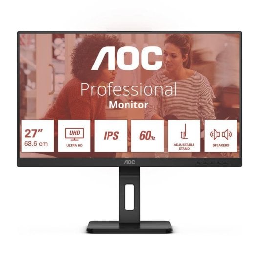 Monitor AOC U27E3UF 27" UltraHD 4K 60Hz IPS Ergonomico Tempo Risposta 4ms