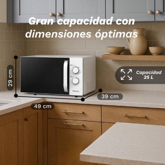 Microondas Grunkel MWG-25GRILL 25 Litros 1850W con Grill Modos Combinados