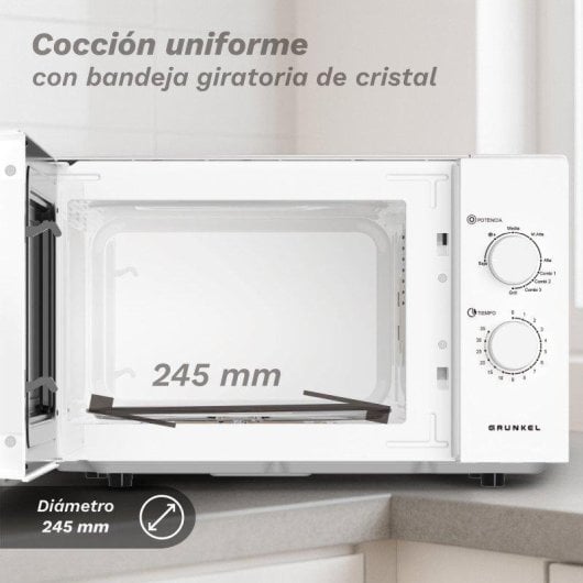 Microondas Grunkel MWG-25GRILL 25 Litros 1850W con Grill Modos Combinados