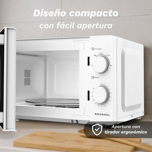 Microondas Grunkel MW-25EASY 25 Litros 850W con Descongelado Temporizador