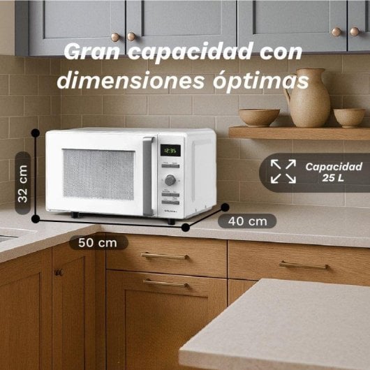 Microondas Grunkel Mwd-25flat 25L 800W sin plato 8 programas LED