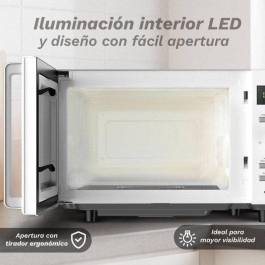 Microondas Grunkel Mwd-25flat 25L 800W sin plato 8 programas LED