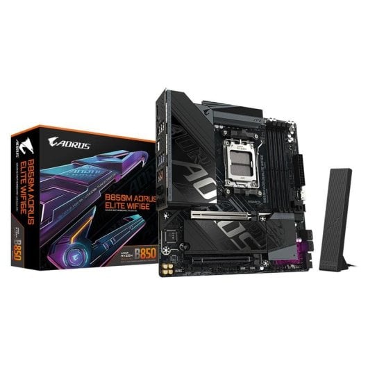 Motherboard Gigabyte B850M AORUS ELITE WIFI6E AMD B850 Sockel AM5 DDR5 Micro-ATX WiFi 6E 2.5GbE M.2 RAID