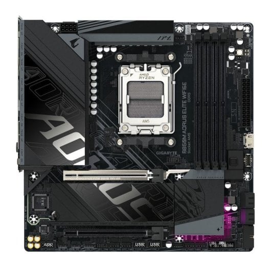 Motherboard Gigabyte B850M AORUS ELITE WIFI6E AMD B850 Sockel AM5 DDR5 Micro-ATX WiFi 6E 2.5GbE M.2 RAID