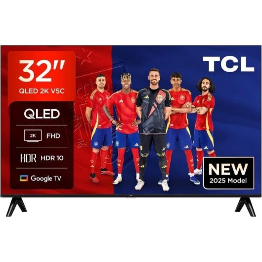 TV TCL QLED 32V5C 32" Full HD 60Hz Smart TV Android TV HDR10 HLG Dolby Audio