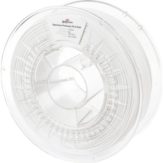 Filamento PLA Spectrum 80235 Blanco 1,75 mm Mate Fácil Impresión