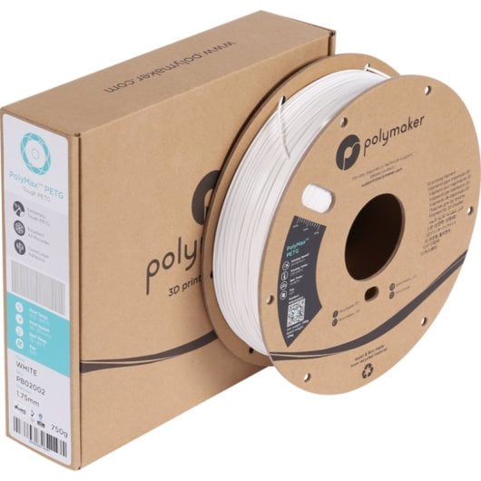 Filamento PETG Polymaker PolyMax PB02002 Branco 1,75 mm Nano Reforçado