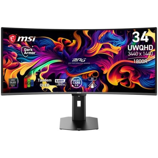 Monitor MSI MPG 341CQR QD-OLED X36 34" UltraWide QHD 360Hz QD-OLED Curvo 0,03ms Reacondicionado