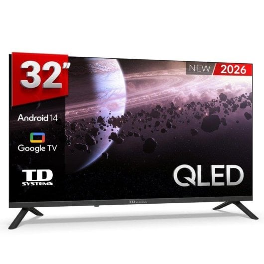 TV TD SYSTEMS QLED M32C21GLQ 32" HD Smart TV Hey Google Chromecast