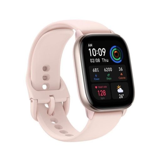 Amazfit GTS 4 Mini Bluetooth GPS 42mm AMOLED Rosa Resistencia Agua 5ATM SpO2 Pulsómetro