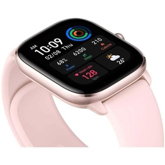 Amazfit GTS 4 Mini Bluetooth GPS 42mm AMOLED Rosa Resistencia Agua 5ATM SpO2 Pulsómetro