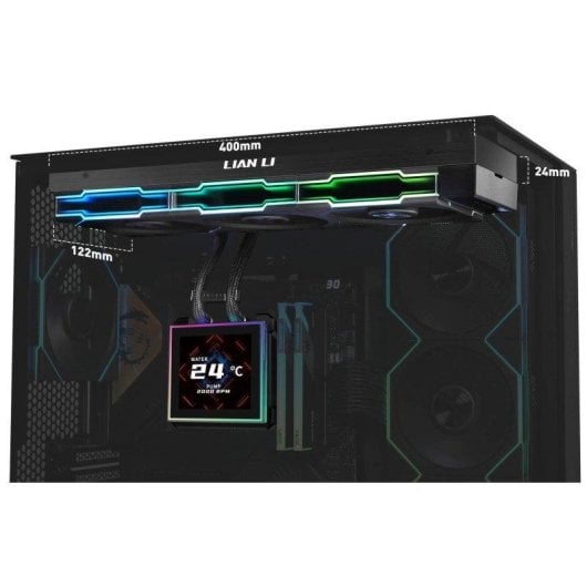 Refrigeration Liquide Lian Li HydroShift II LCD-S 360mm 3 Ventilateurs Écran IPS RGB