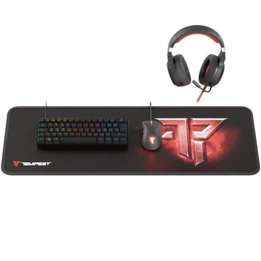 Tastiera Tempest Oblivion Pro Pack meccanica RGB con cuffie mouse tappetino