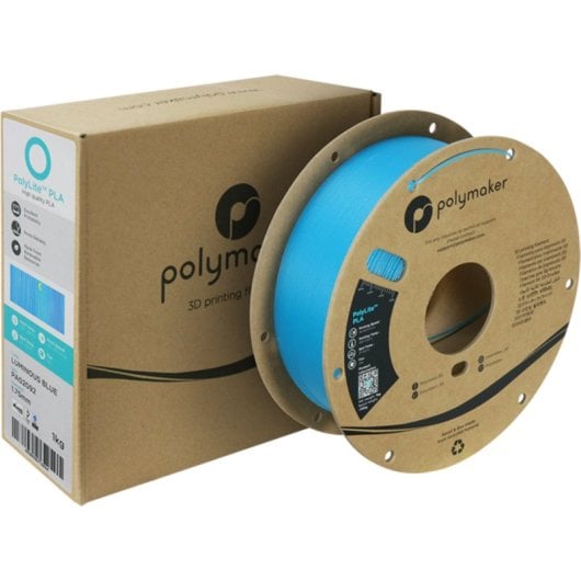 Filamento PLA Polymaker PolyLite PA02092 Azul 1,75 mm Brilha no Escuro
