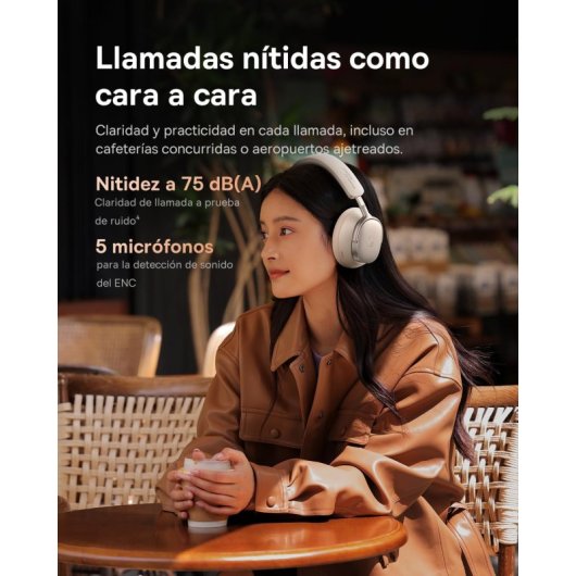 Auriculares Baseus Inspire XH1 kabellos Bluetooth mit aktiver Geräuschunterdrückung für Musik und Anrufe Weiß