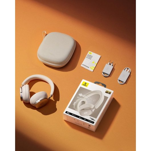 Auriculares Baseus Inspire XH1 kabellos Bluetooth mit aktiver Geräuschunterdrückung für Musik und Anrufe Weiß