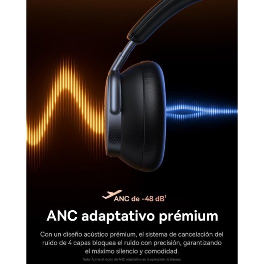 Kopfhörer Baseus Inspire XH1 kabellos Bluetooth mit Geräuschunterdrückung Schwarz