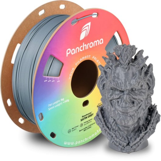 Filamento PLA Polymaker Panchroma Satinado Gris Plateado 1,75 mm Alta Calidad