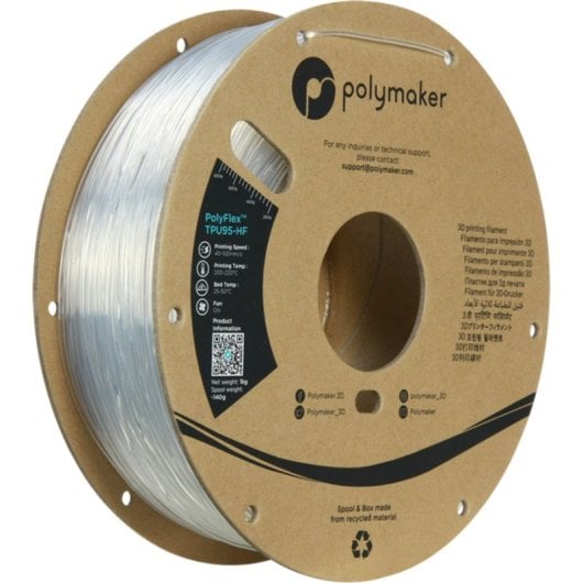 Filamento TPU Polymaker PolyFlex TPU95-HF Nero 1,75 mm Flessibile Alta Velocità