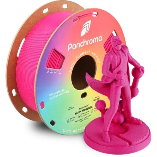 Filamento PLA Polymaker Panchroma Neon Rosa 1,75 mm UV Attivo Luminescente