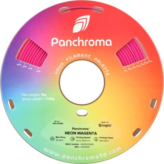 Filamento PLA Polymaker Panchroma Neon Rosa 1,75 mm UV Attivo Luminescente