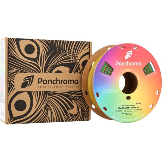 Filamento PLA Polymaker Panchroma Gradient Multicolor 1,75 mm Efecto Translúcido Fácil Procesado