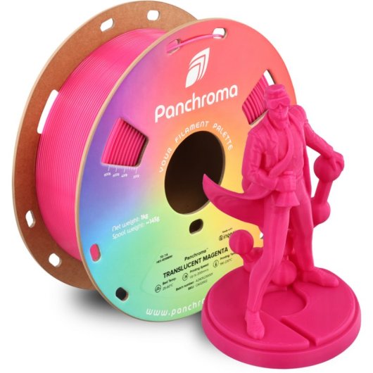 Filamento PLA Polymaker Panchroma Rosa 1,75 mm Translucido Fácil Impresión