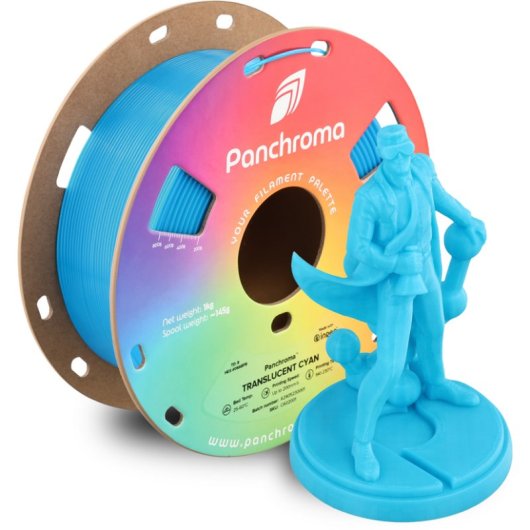 Filamento PLA Polymaker Panchroma Azul Translúcido 1,75 mm Efecto Profundidad
