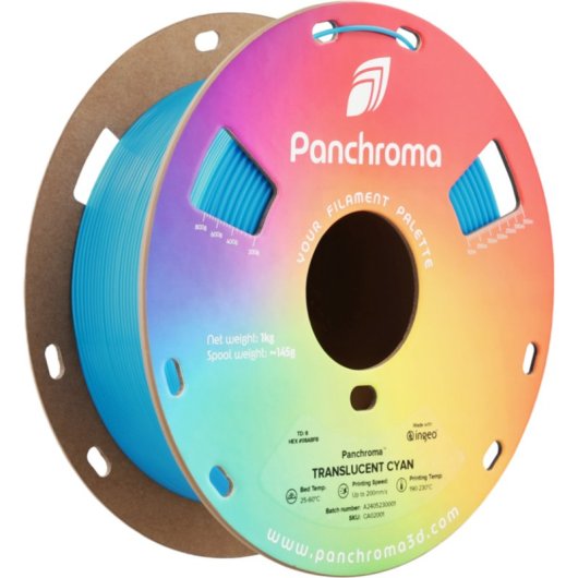 Filamento PLA Polymaker Panchroma Azul Translúcido 1,75 mm Efecto Profundidad