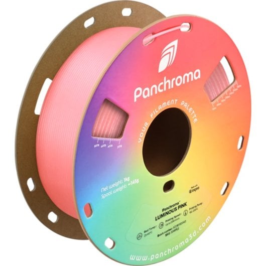 Filamento PLA Polymaker Panchroma Luminous Rosa 1,75 mm Brillante Fácil Impresión