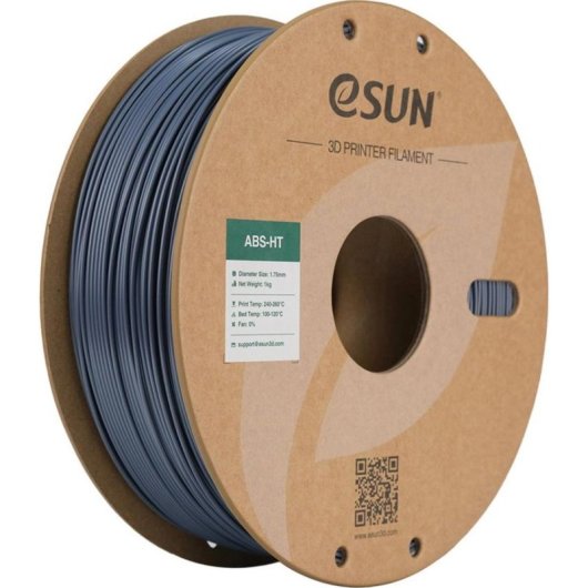 Filamento ABS eSUN ABS-HT175H1TZ1 Gris Plateado 1,75 mm Alta Resistencia Temperatura