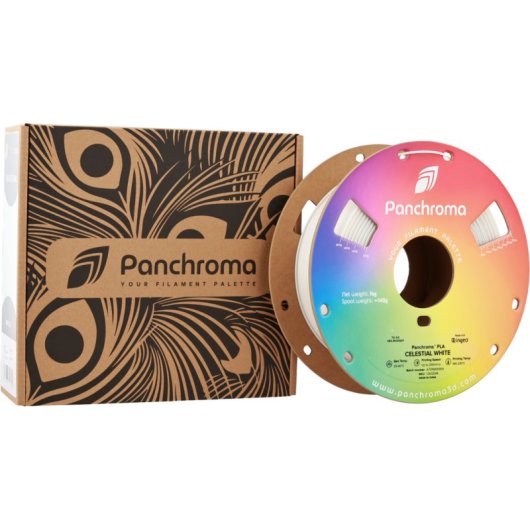 Filamento PLA Polymaker Panchroma Celestial Blanco 1,75 mm Brillante Translúcido Creativo