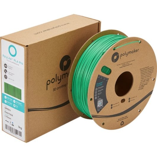 Filamento PLA Polymaker PolyLite PLA PRO Verde 1,75 mm Alta Resistência