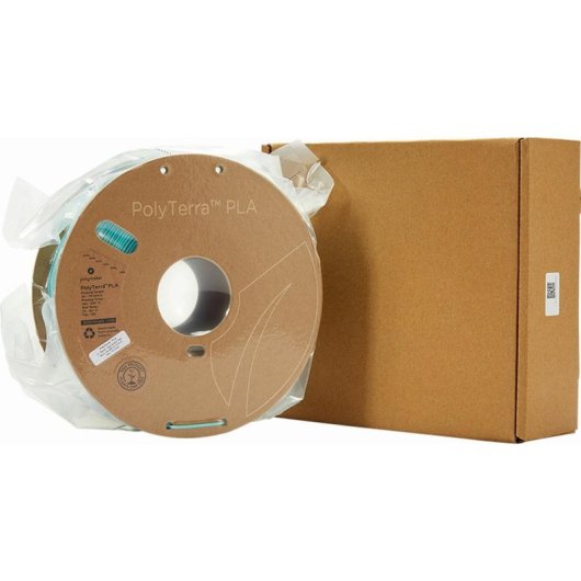 Filamento PLA Polymaker PolyTerra Turquesa 1,75 mm Ecológico Alta Rigidez