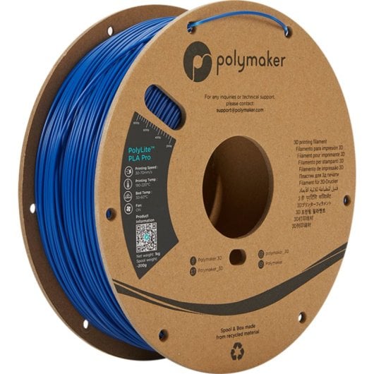 Filamento PLA Polymaker PolyLite PLA PRO Azul 1,75 mm Alta Resiliência