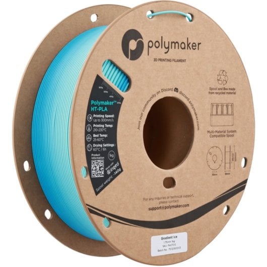 Filament PLA-HT Polymaker PA17013 Multicolore 1,75 mm Haute Stabilité Thermique